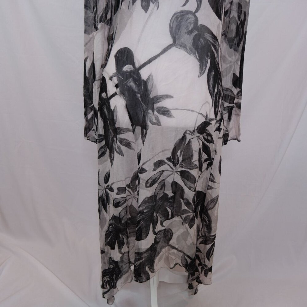 ALLSAINTS Ria Jackie Monochrome Floral Maxi Dress Size 8 - Picture 6 of 10